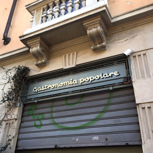 Gastronomia Popolare - Insegna dipinta a mano stile vecchia latteria