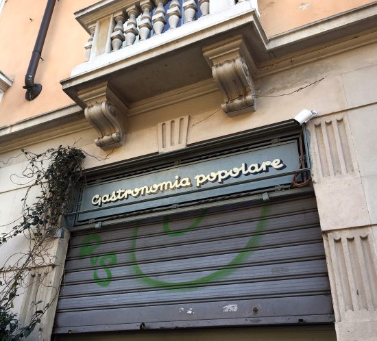 Gastronomia Popolare - Insegna dipinta a mano stile vecchia latteria