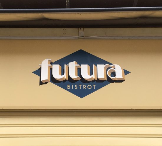 Futura Bistrot Brescia - Insegna disegnata e dipinta a mano