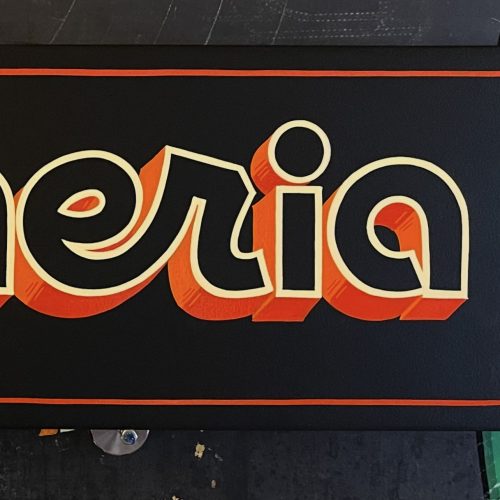 Salumeria - Insegna italiana antica dipinta a mano - stile vintage retro